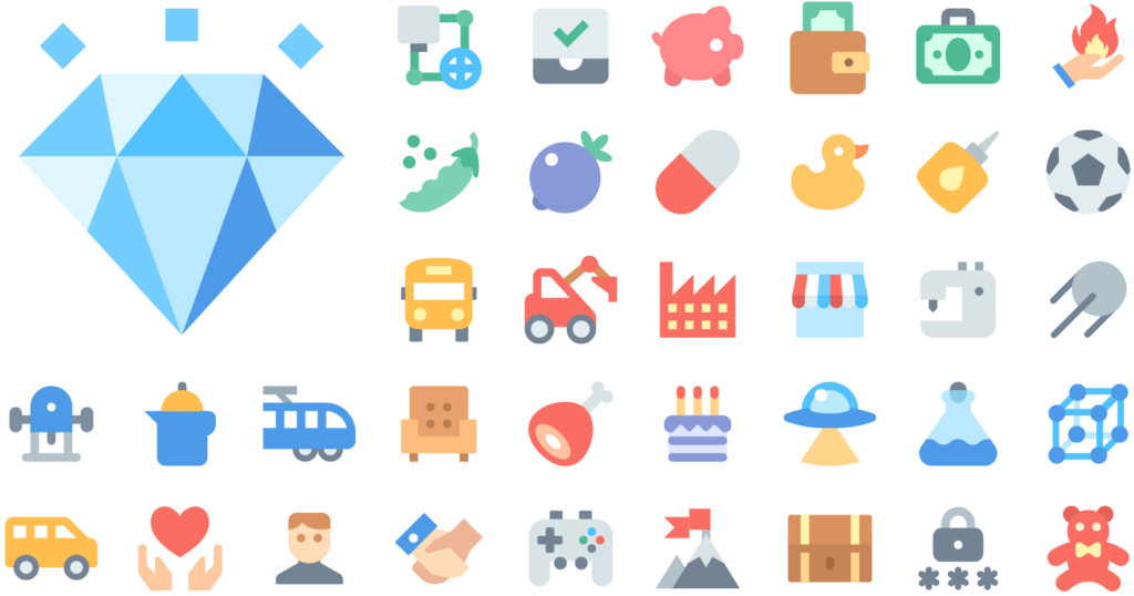 Materia flat icons